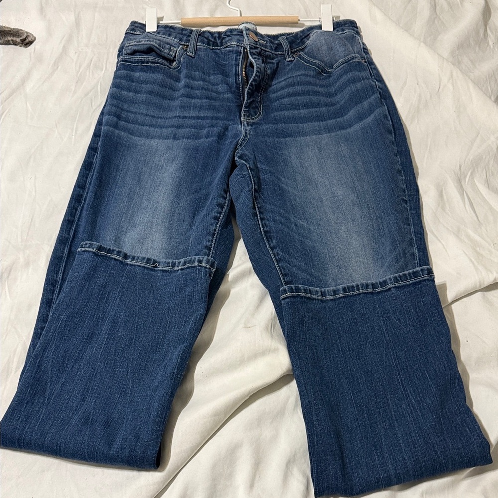 BKE Dark Blue Straight Leg Jeans